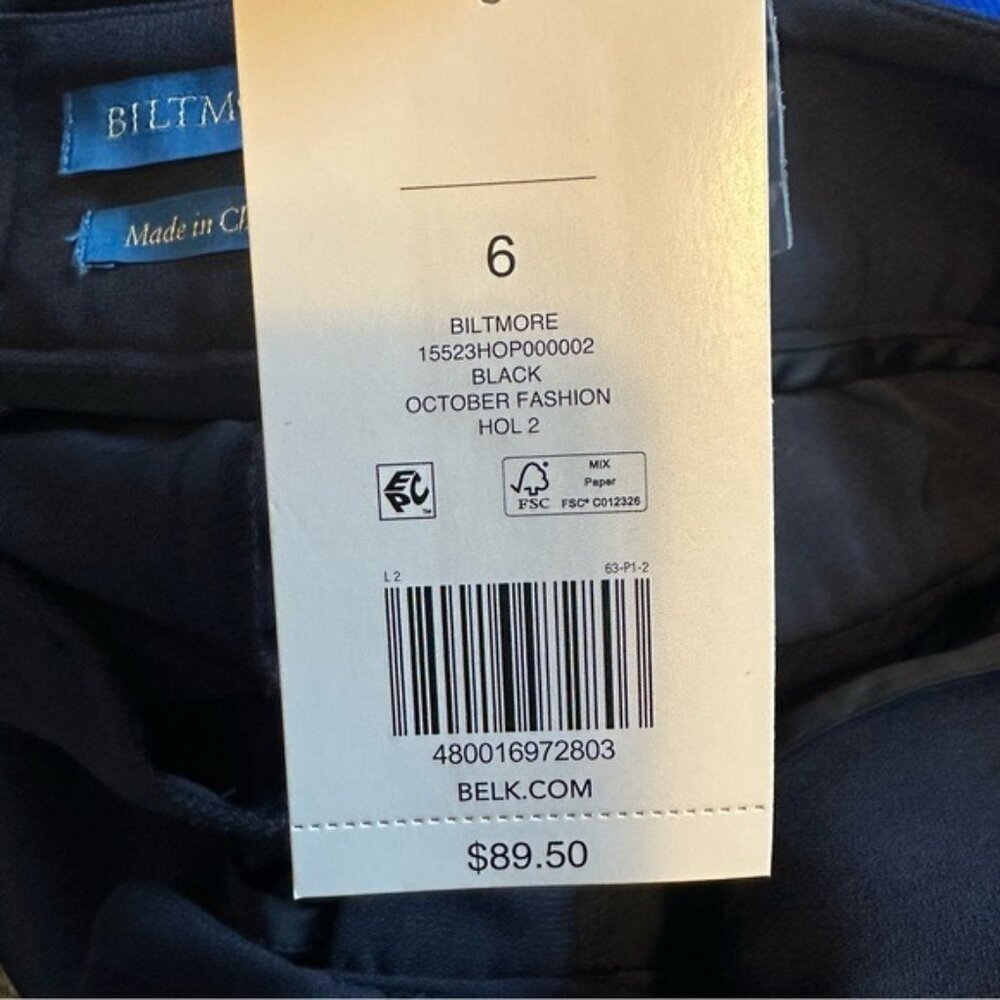 Biltmore Navy Blue Tuxedo Women's Wide Leg Pants Size 6 NWT - Picture 16 of 16